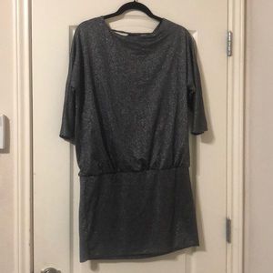 White House Black Market -Silver stretch dress
